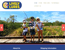 Tablet Screenshot of livelyluresonline.com.au